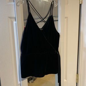 Express black velour top